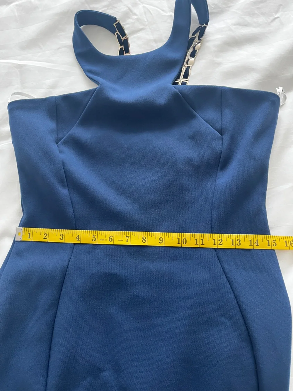 Versace collection Blue Halter Sheath Dress size 44 / size 10 - Picture 7 of 15